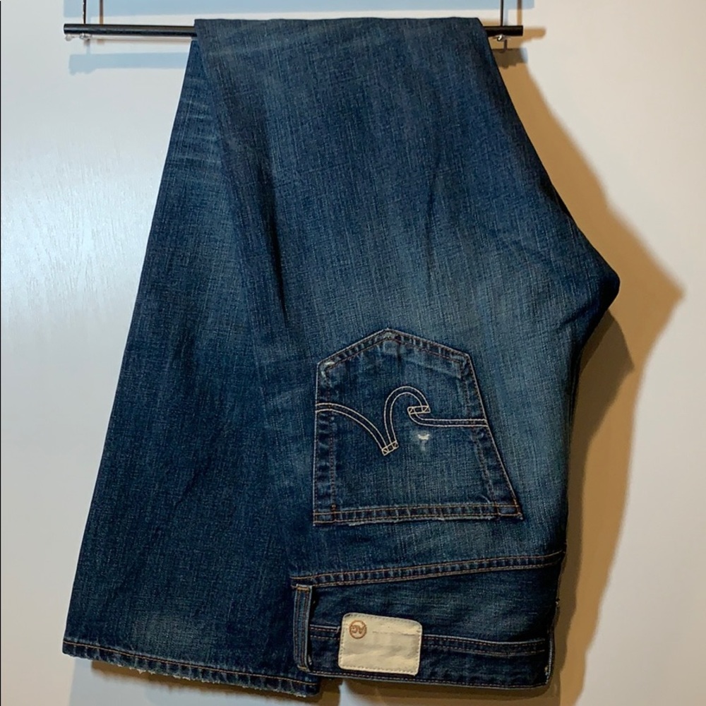 AG Adriano Goldschmied Protege Straight Leg Patchwork Jeans